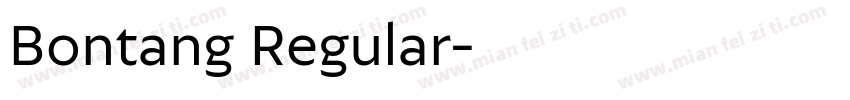 Bontang Regular字体转换